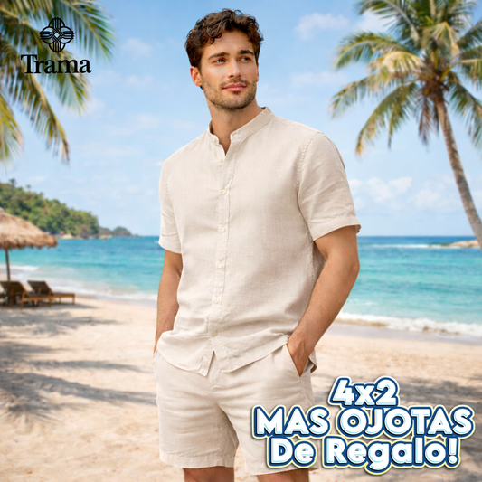 4X2 - 2 CAMISAS LINO + 2 SHORTS LINO PREMIUN